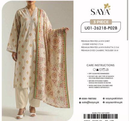 SAYA 3PC LAWN PRINTS