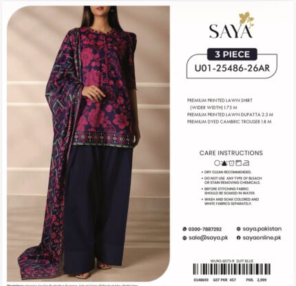 SAYA PRINTED 3PC